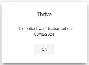 patient discharged web client