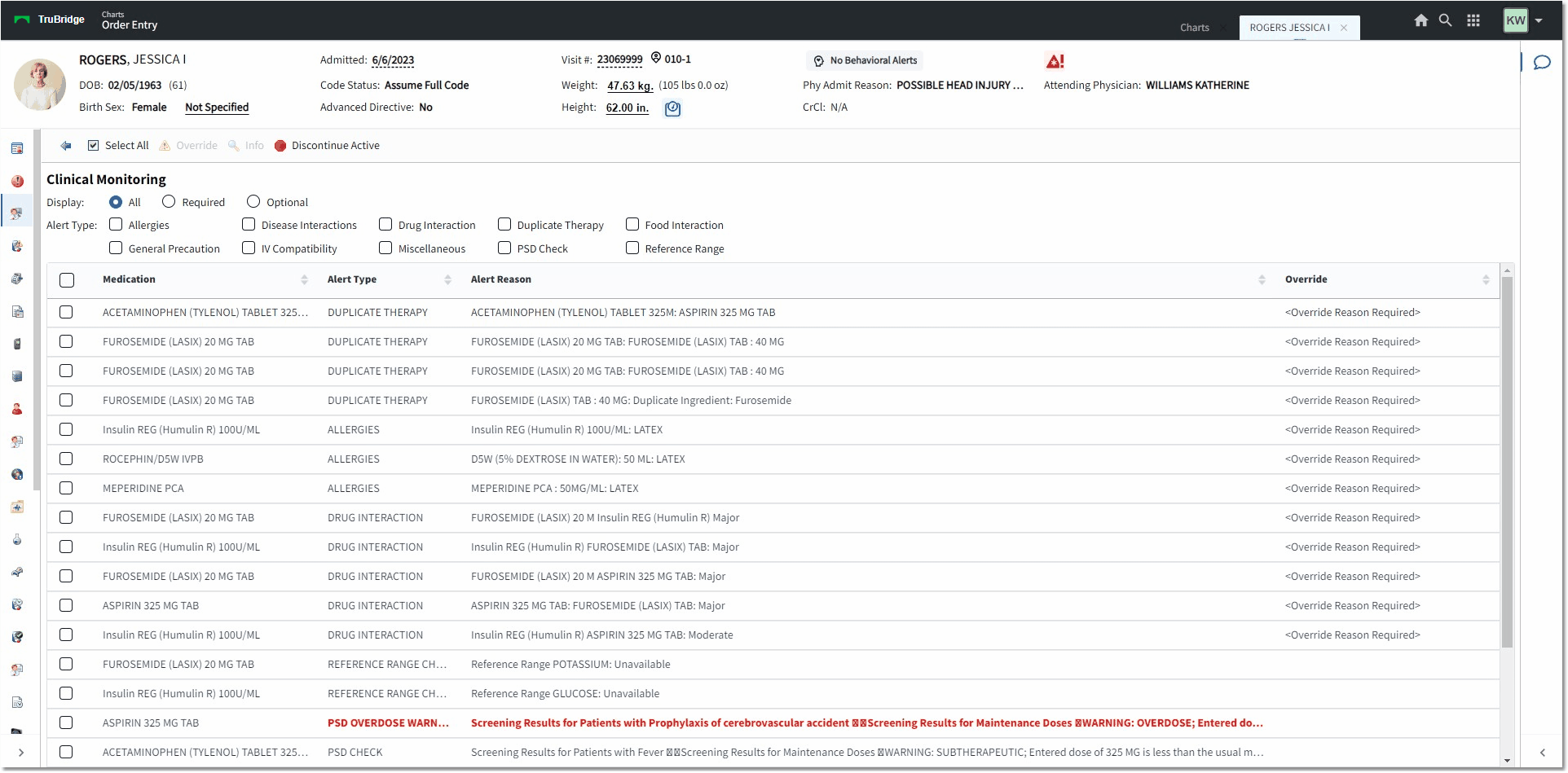 clinical monitoring web client
