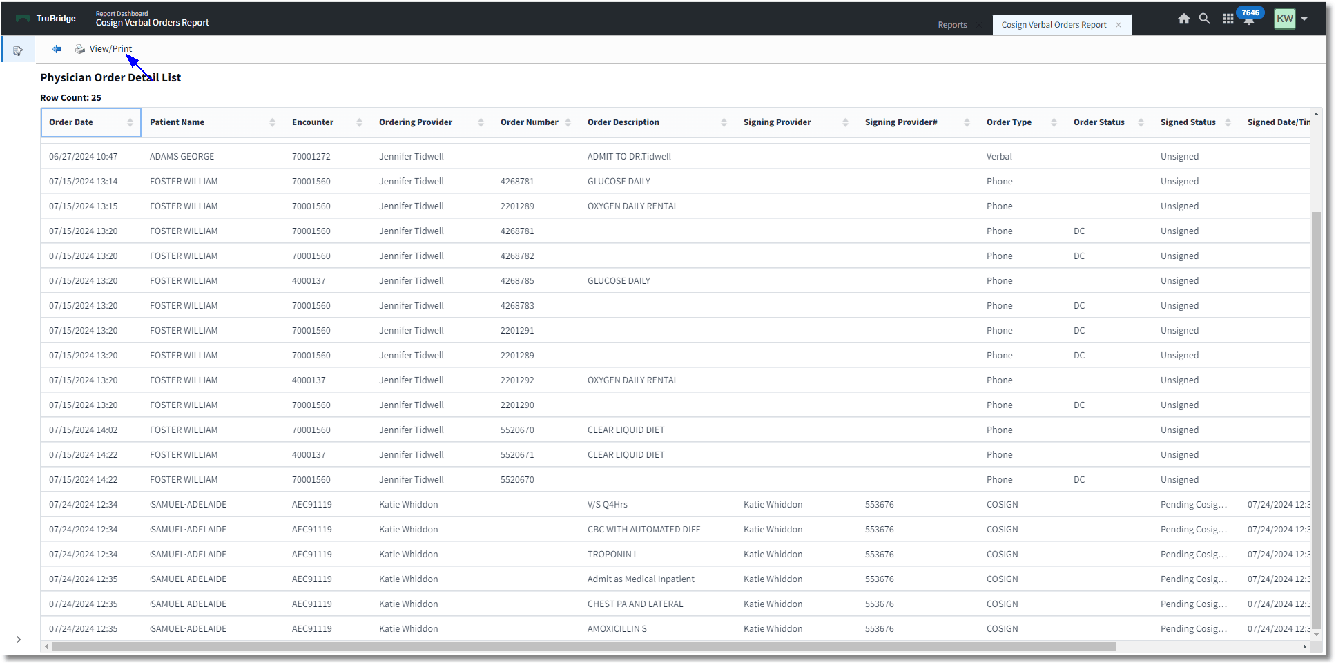 report dashboard cosign verbal 3