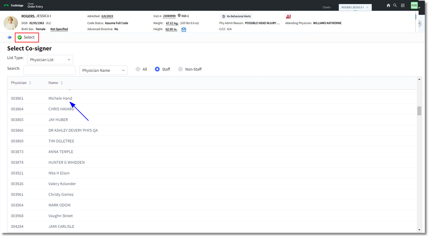 select cosigner web client