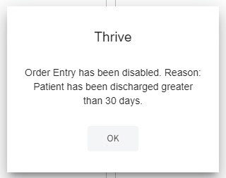 order entry disabled web client
