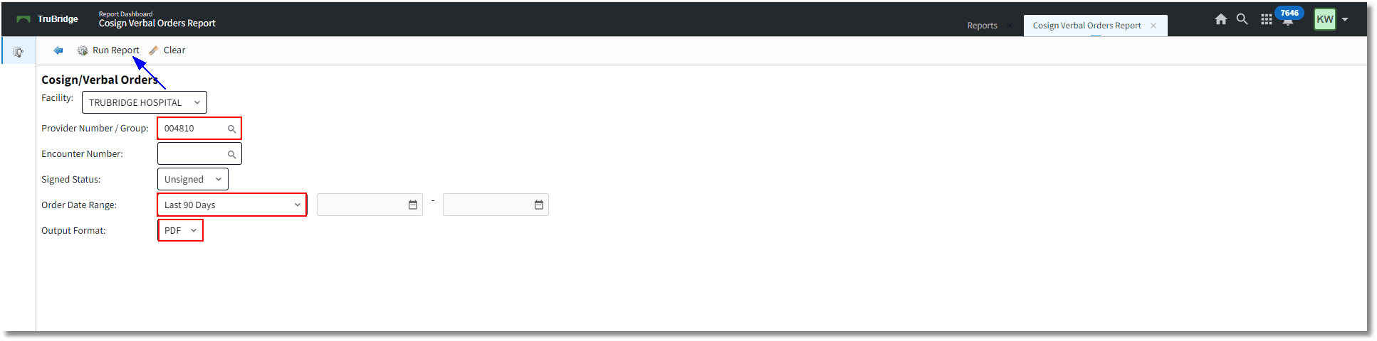 report dashboard cosign verbal 2