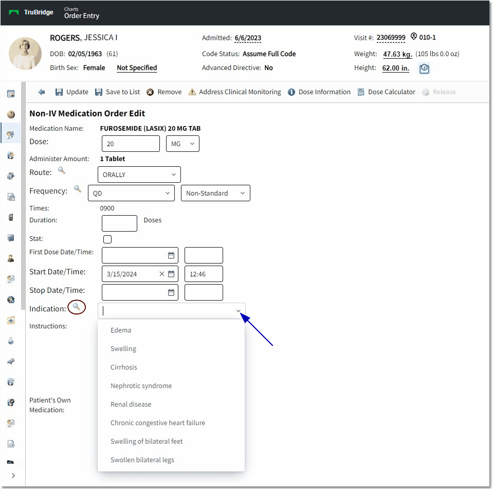 indication web client
