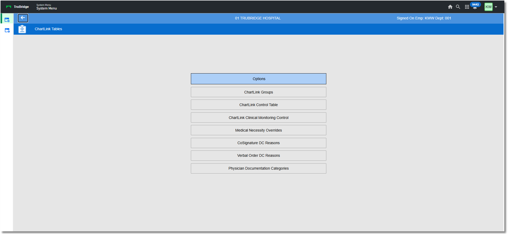 chartlink tables