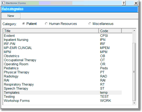 subcategories