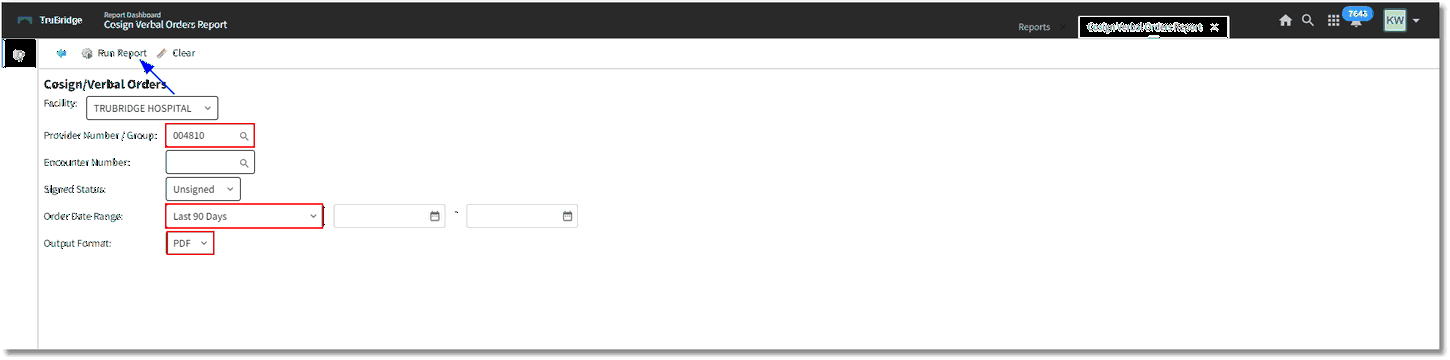 report dashboard cosign verbal 2
