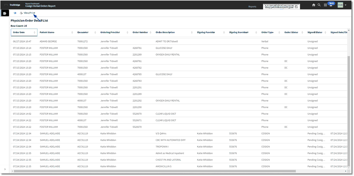 report dashboard cosign verbal 3