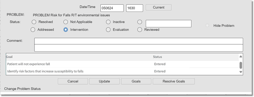 Problem Activity Intervention