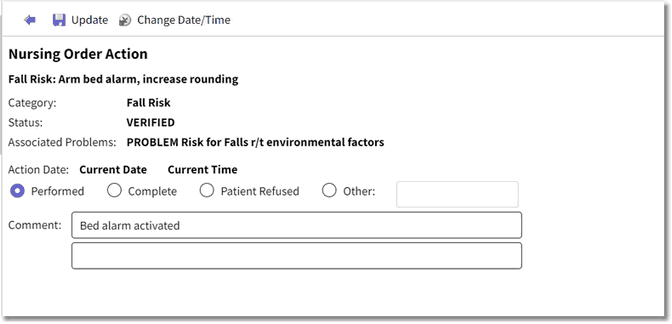 Intervention documentation