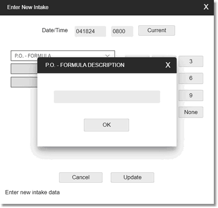 PO Formula Description box