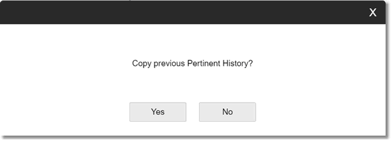 Copy Prev Pert Hist Y or N
