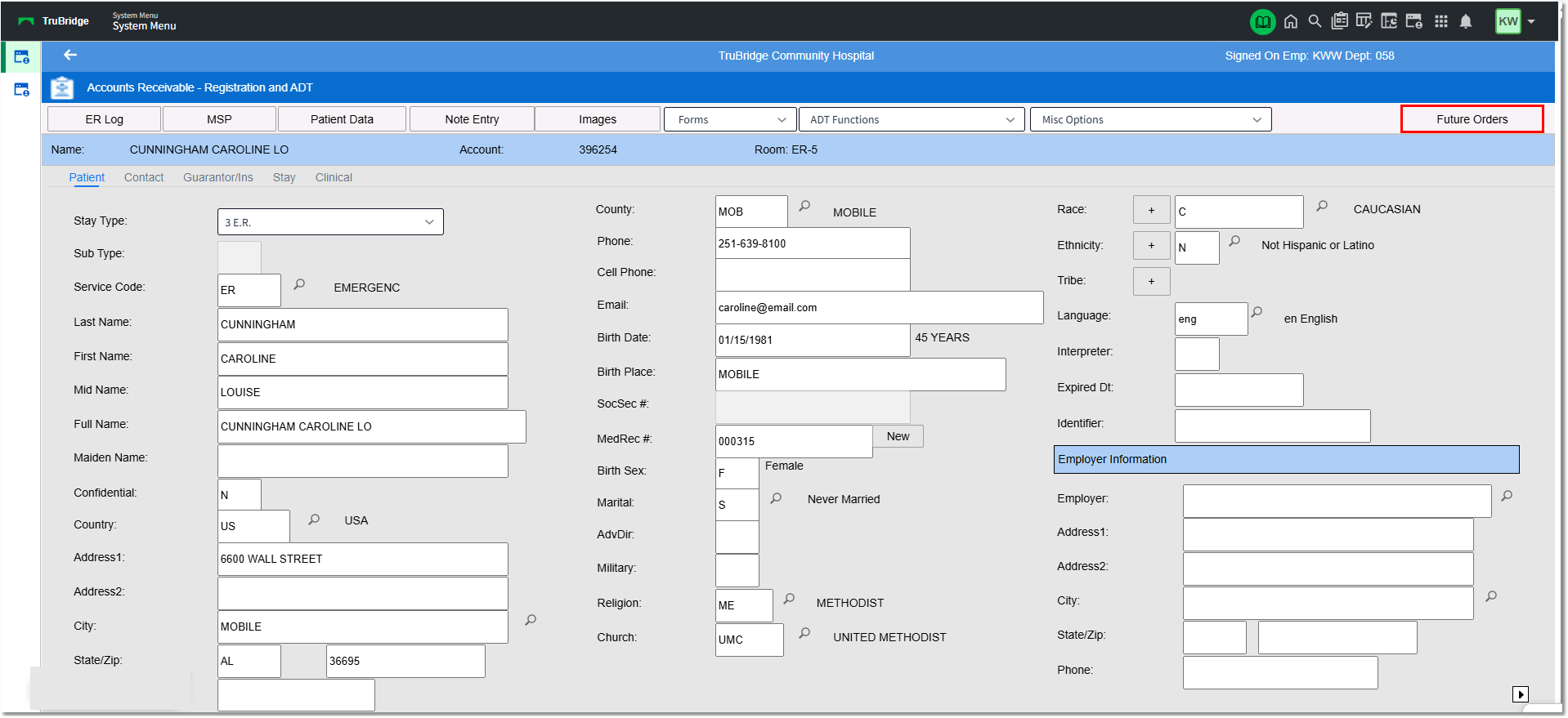 census registration adt
