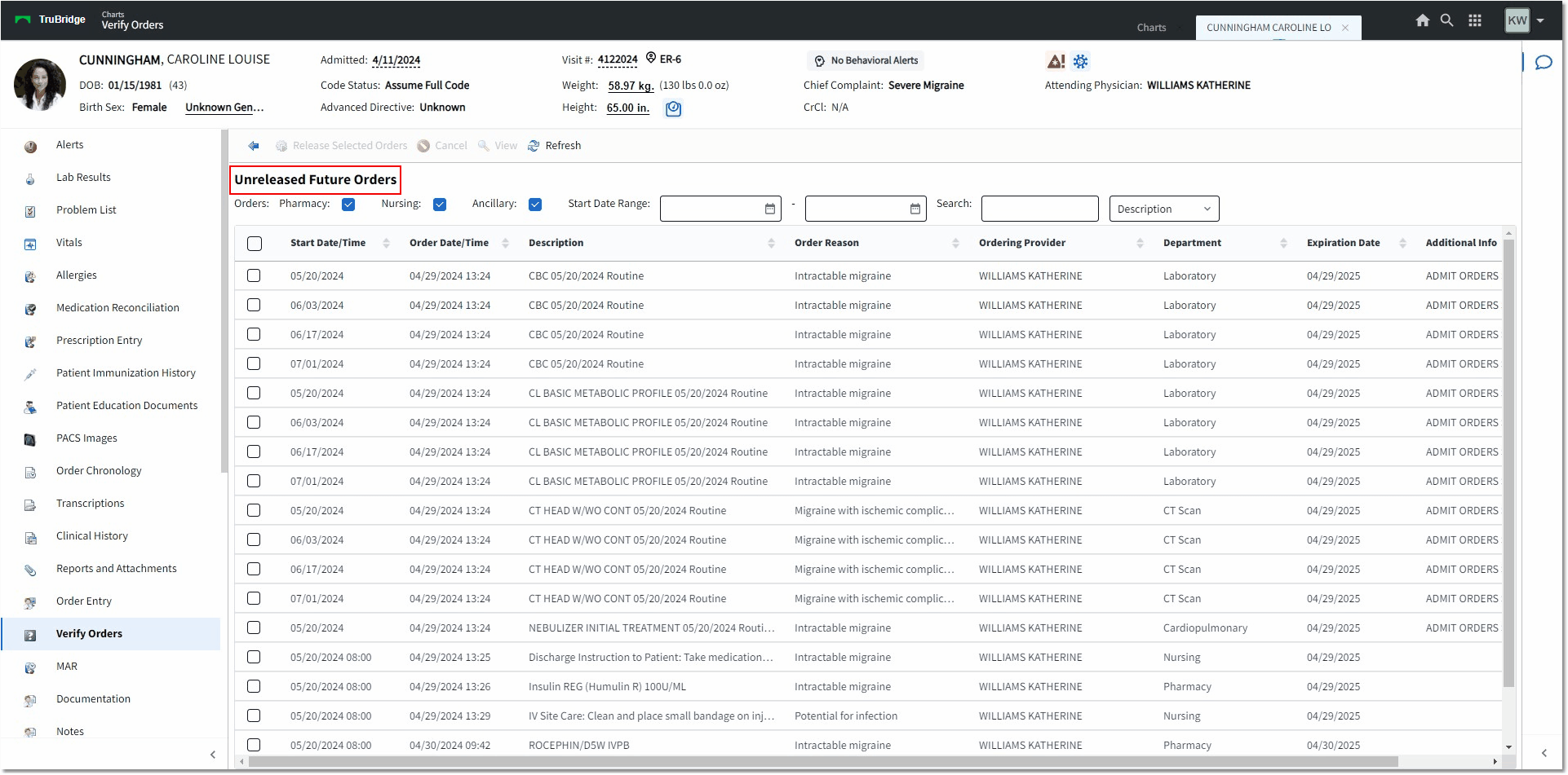 release verify orders