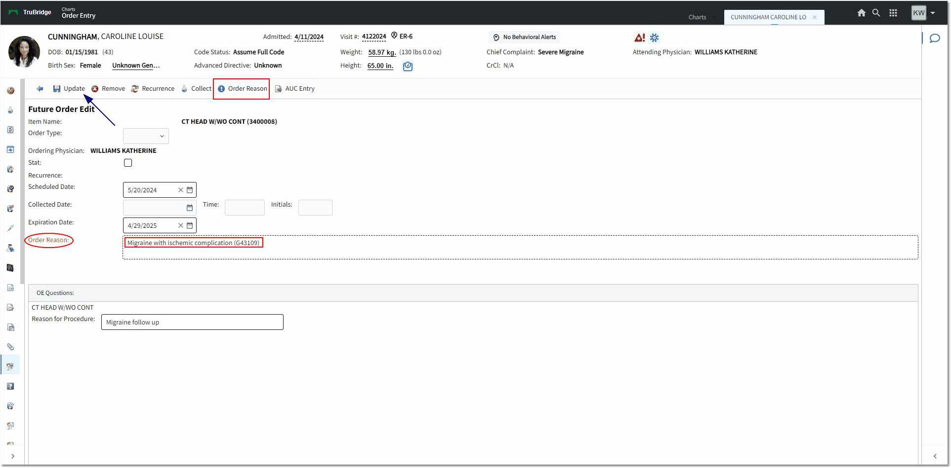 ancillary order edit