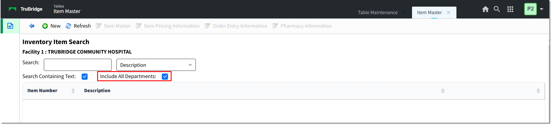 Inventory Item Search
