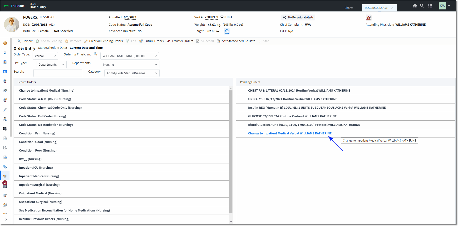 nursing order web client 2