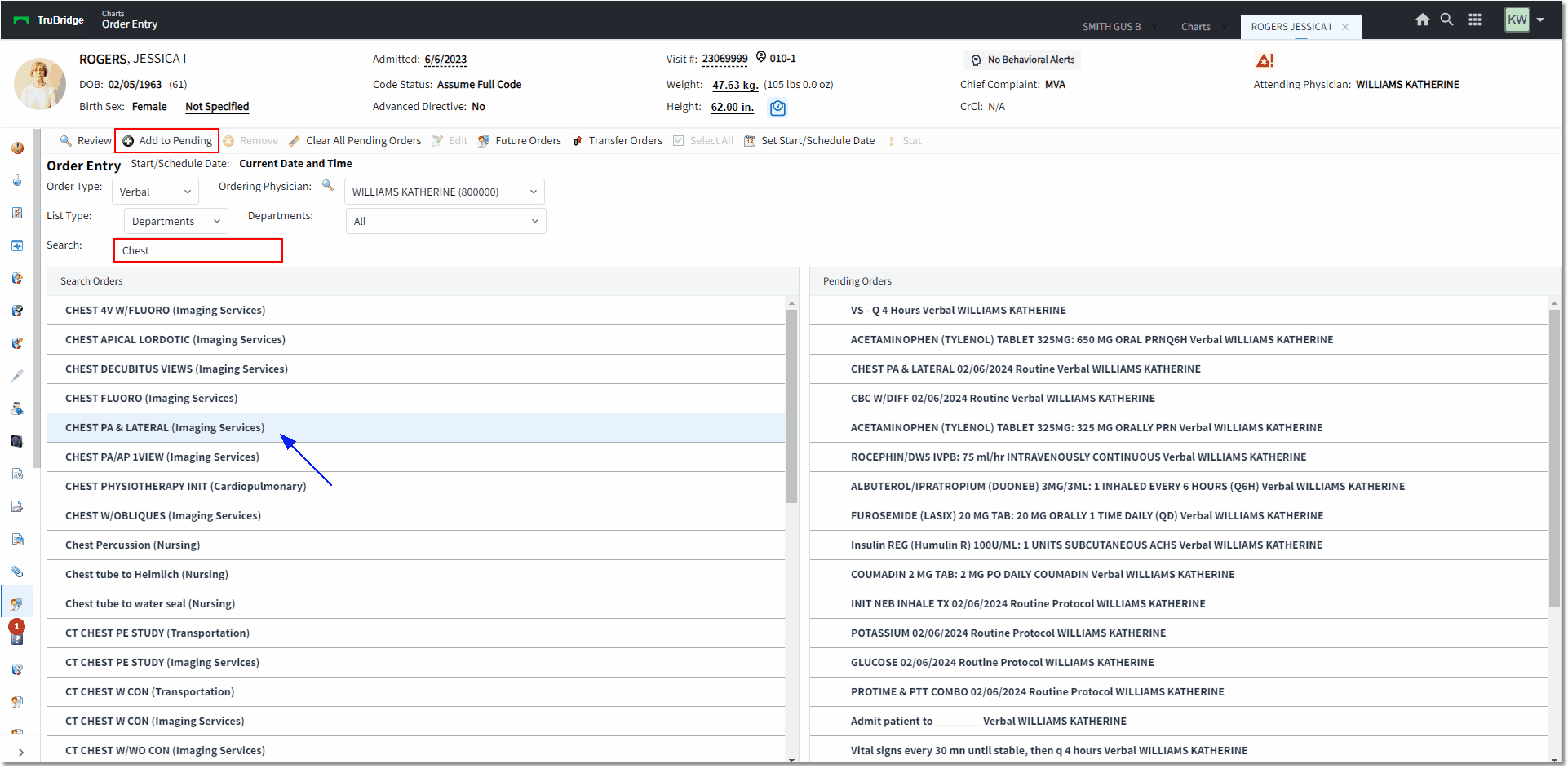 department search web client