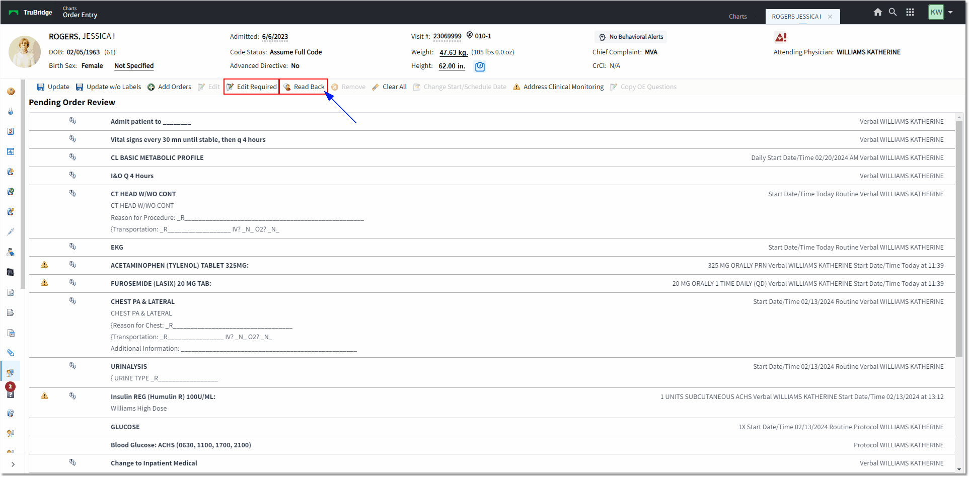 pending order review web client