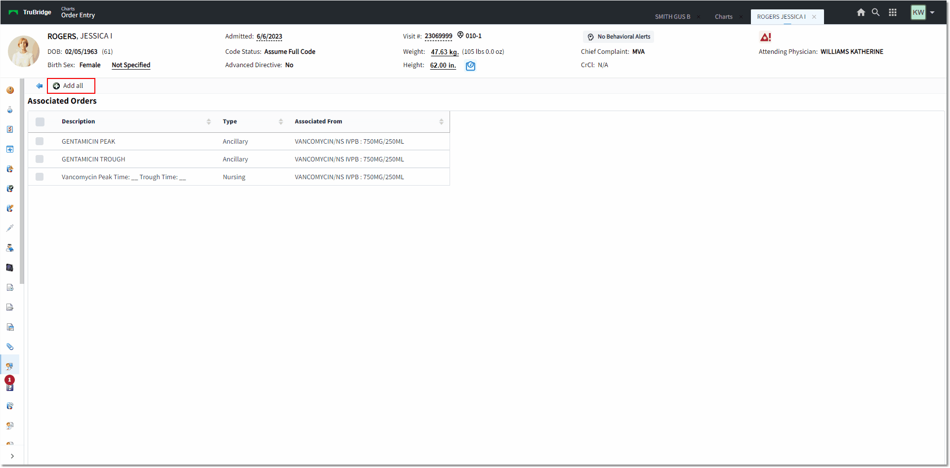 associated orders departments web clien