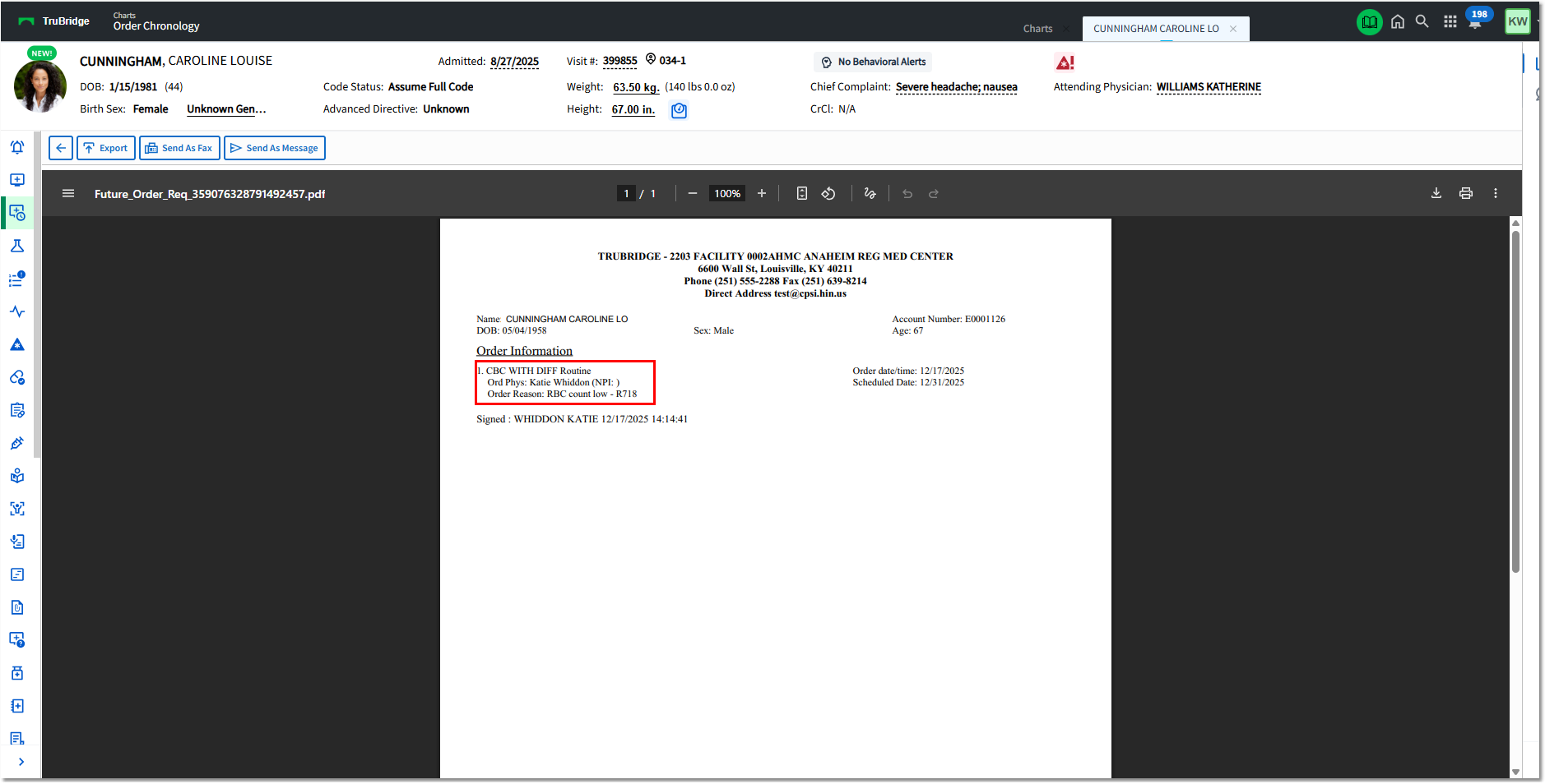 order requisition