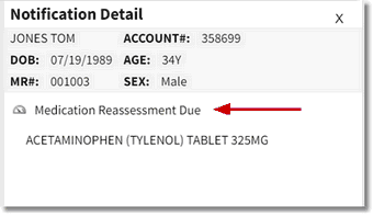 Not Detail Panel _ Med Reassessment _ Header