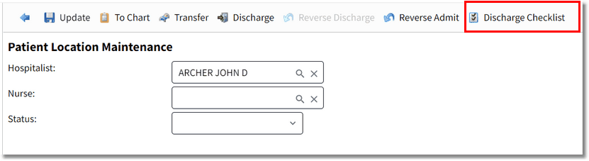 Patient Location Maintenance_Discharge Checklist png