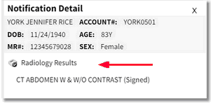 Notification Detail _Radiology Header