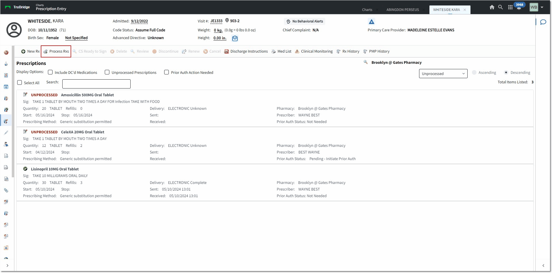 process prescription web client