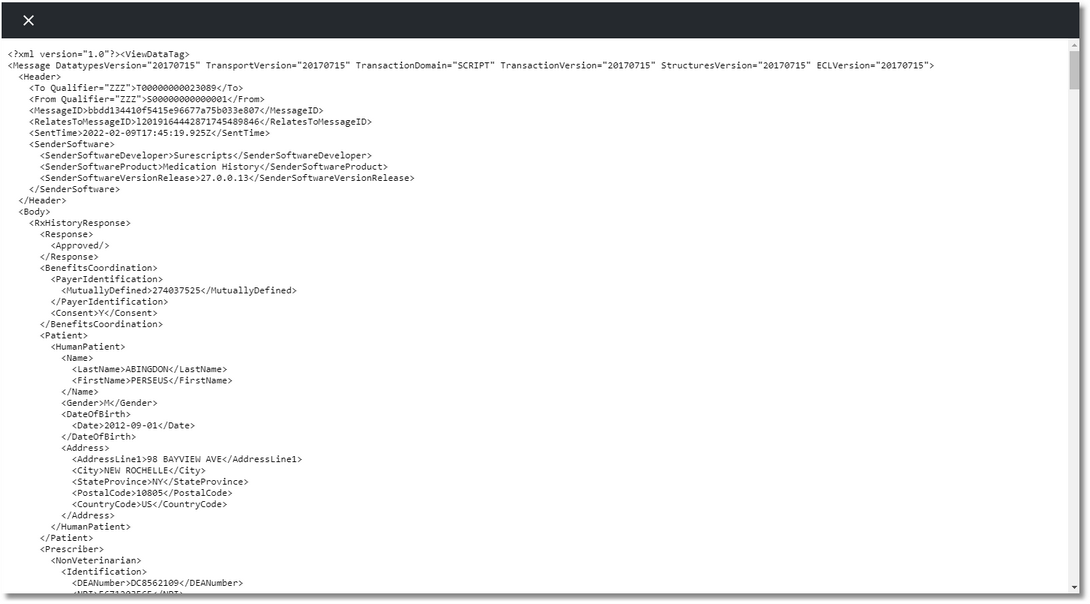 rx history xml 1