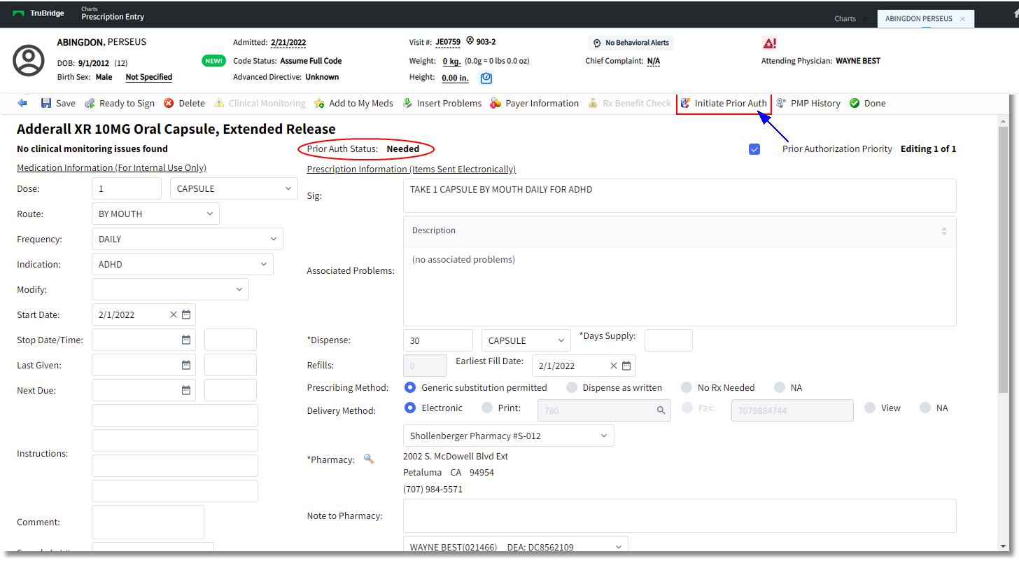 prior authorization web client